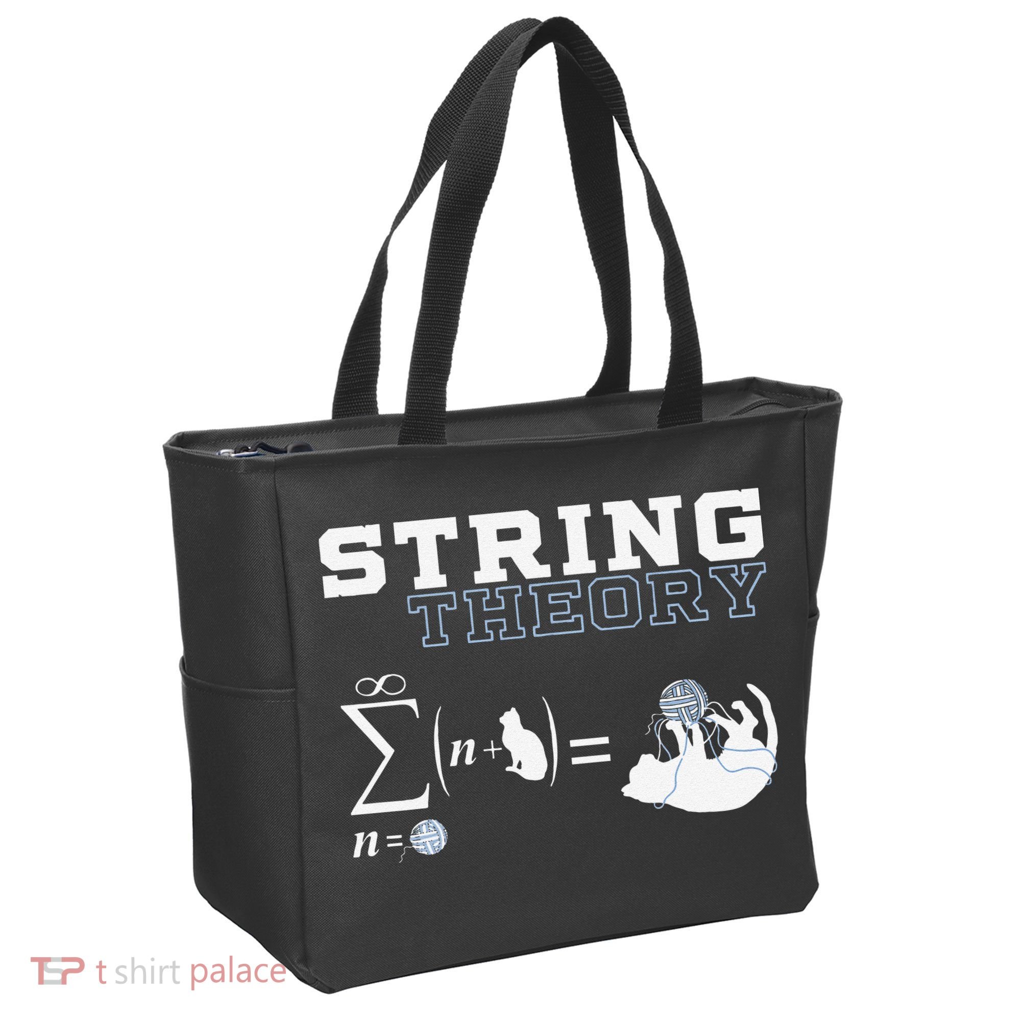 Funny Cat Yarn String Theory Tote Bag