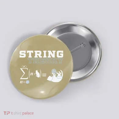 Funny Cat Yarn String Theory Button