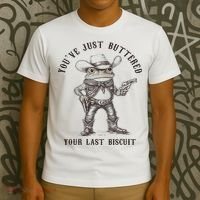 Frog Cowboy You've Just Buttered Your Last Biscuit Funny T-Shirt thumb 3