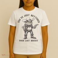 Frog Cowboy You've Just Buttered Your Last Biscuit Funny T-Shirt thumb 4