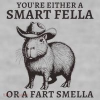 Funny Capybara YouRe Either A Smart Fella Or A Fart Smella Ladies PosiCharge Tri-Blend Wicking Tank thumb 2