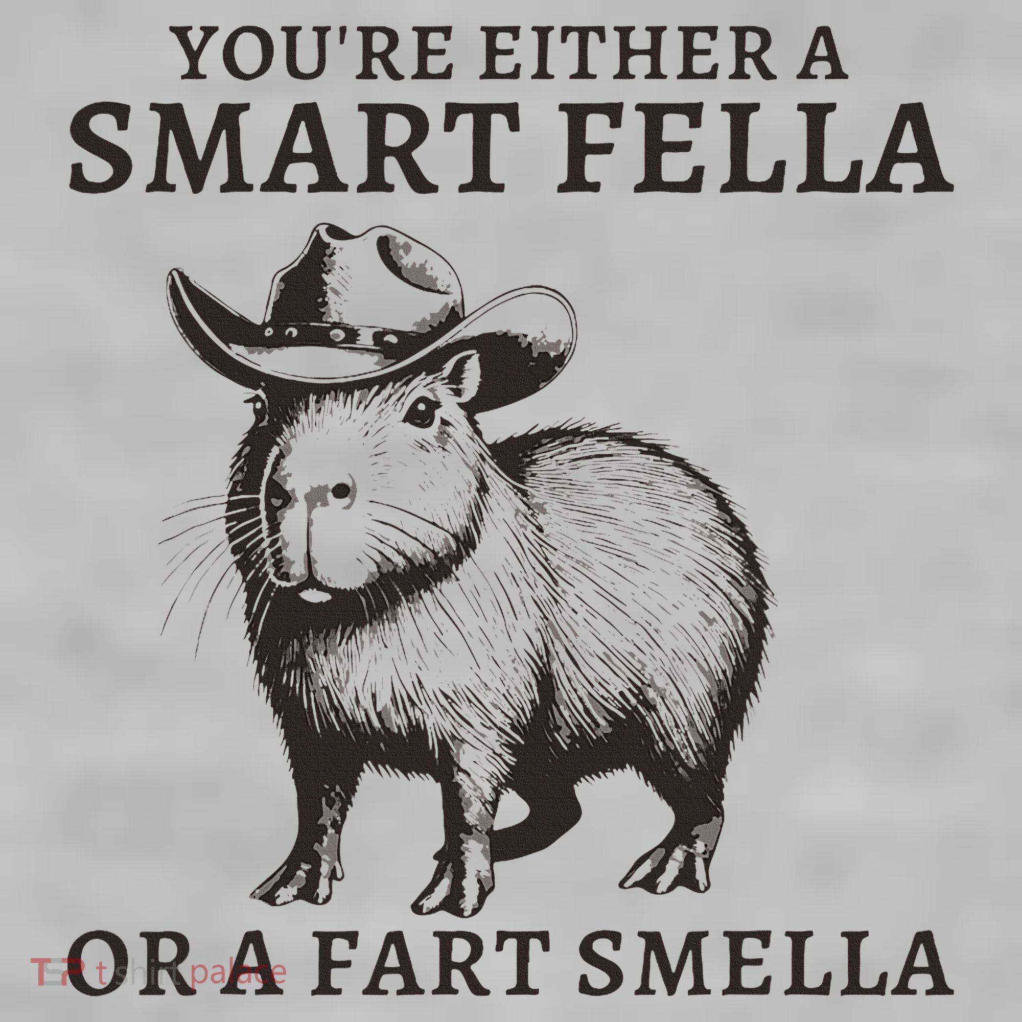 Funny Capybara YouRe Either A Smart Fella Or A Fart Smella Ladies PosiCharge Tri-Blend Wicking Tank