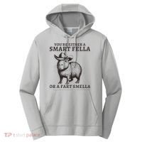 Funny Capybara YouRe Either A Smart Fella Or A Fart Smella Performance Fleece Hoodie thumb 0
