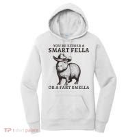 Funny Capybara YouRe Either A Smart Fella Or A Fart Smella Women's Hoodie thumb 0