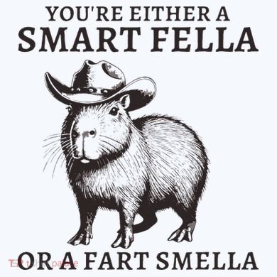 Funny Capybara YouRe Either A Smart Fella Or A Fart Smella Women's Hoodie