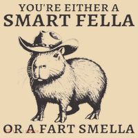 Funny Capybara You're Either A Smart Fella Or A Fart  Tote Bag thumb 4