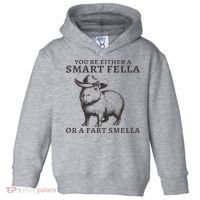 Funny Capybara You're Either A Smart Fella Or A Fart  Toddler Hoodie thumb 0