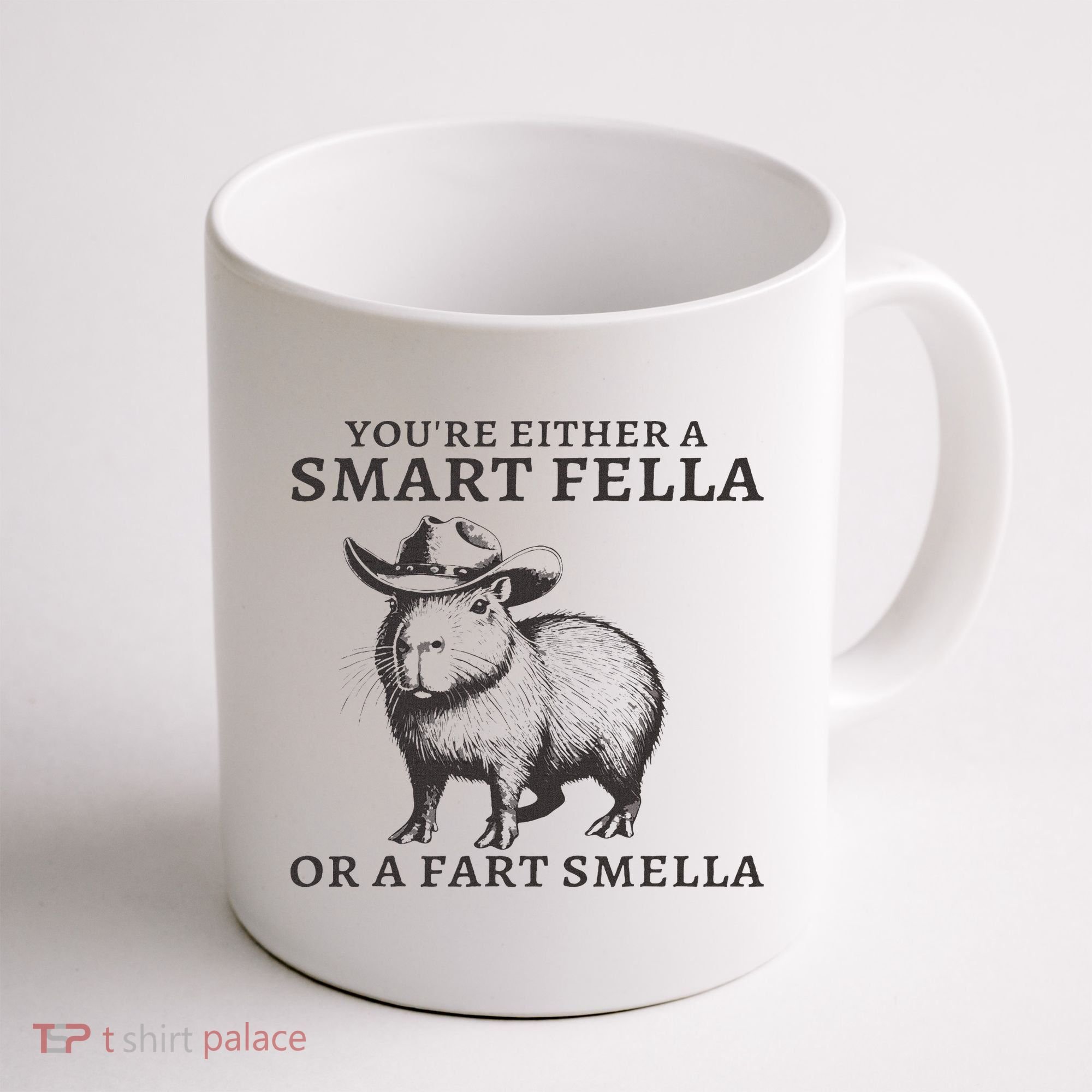 Funny Capybara You're Either A Smart Fella Or A Fart  Coffee Mug