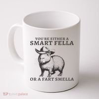 Funny Capybara You're Either A Smart Fella Or A Fart  Coffee Mug thumb 0