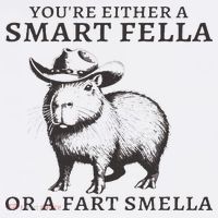 Funny Capybara You're Either A Smart Fella Or A Fart  Women's Hoodie thumb 2