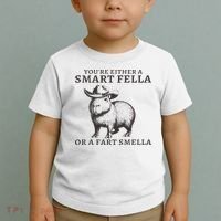 Funny Capybara You're Either A Smart Fella Or A Fart  Toddler T-Shirt thumb 2