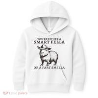 Funny Capybara You're Either A Smart Fella Or A Fart  Kids Hoodie thumb 0
