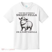 Funny Capybara You're Either A Smart Fella Or A Fart  Kids T-Shirt thumb 0