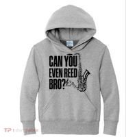 Funny Can You Even Reed Bro Saxophone Player Kids Hoodie thumb 0
