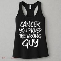 Funny Cancer You Picked The Wrong Guy Fighter Survivor Gift Women's Tank Top thumb 3