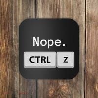 Funny Ctrl Z Film Editor Filmmaking Gift Coaster thumb 0