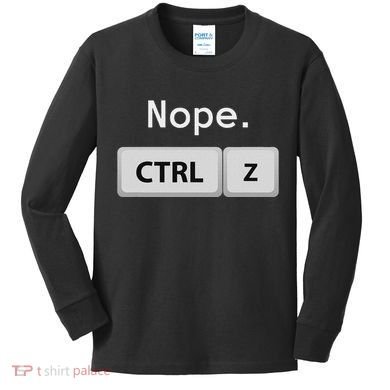 Funny Ctrl Z Film Editor Filmmaking Gift Kids Long Sleeve Shirt