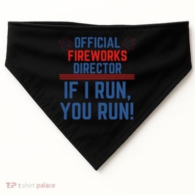 Firework Director 4th Of July Gift Pyrotech Technician Gift USA-Made Doggie Bandana