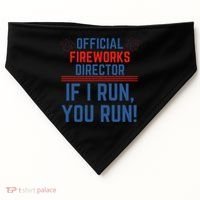 Firework Director 4th Of July Gift Pyrotech Technician Gift USA-Made Doggie Bandana thumb 0