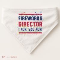 Fireworks Director | 4th Of July USA-Made Doggie Bandana thumb 0