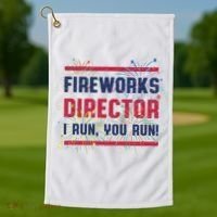 Fireworks Director | 4th Of July Golf Towel thumb 1