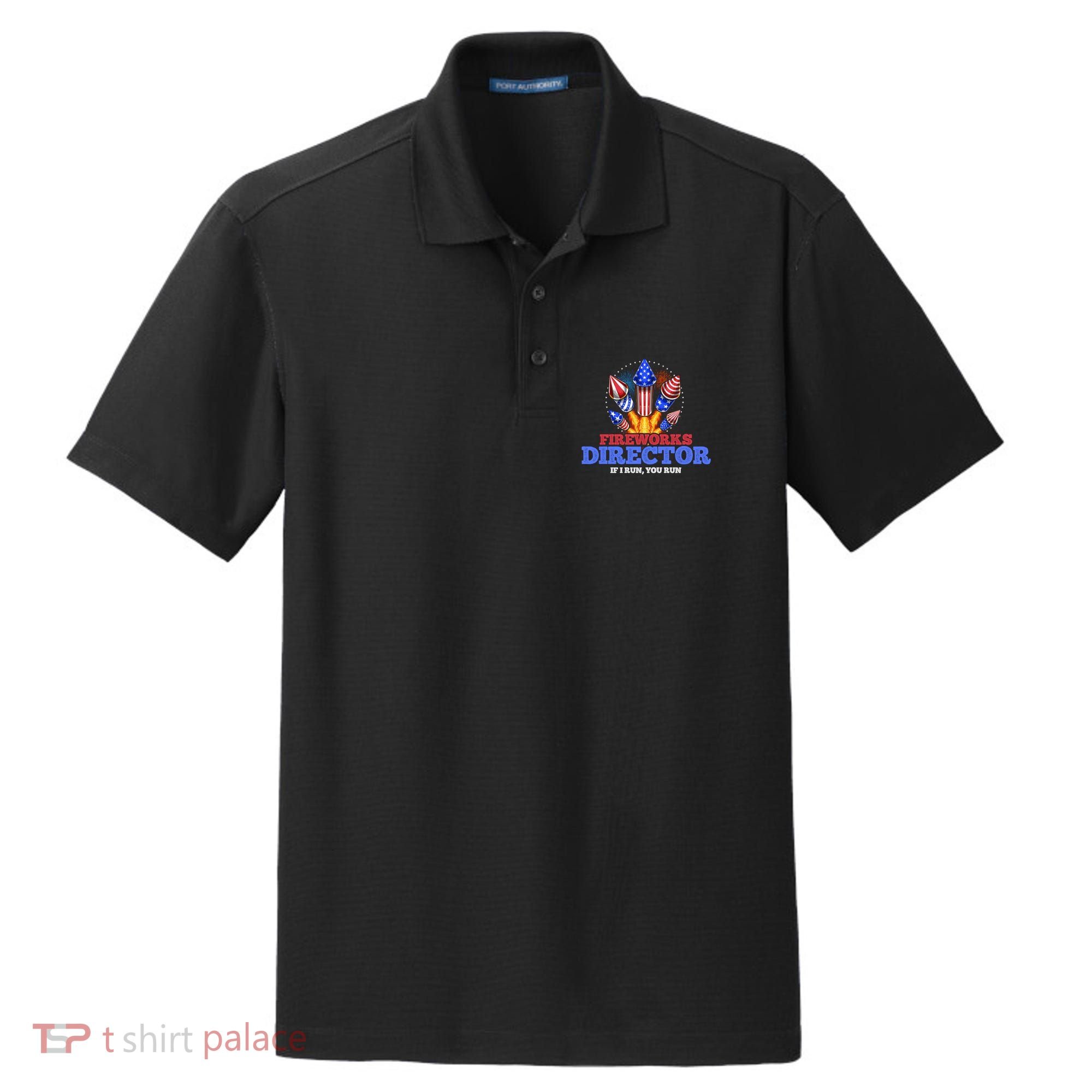 Fireworks Director 4th Of July Pyrotechnician Gift Dry Zone Grid Polo