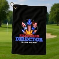 Fireworks Director 4th Of July Pyrotechnician Gift Golf Towel thumb 1