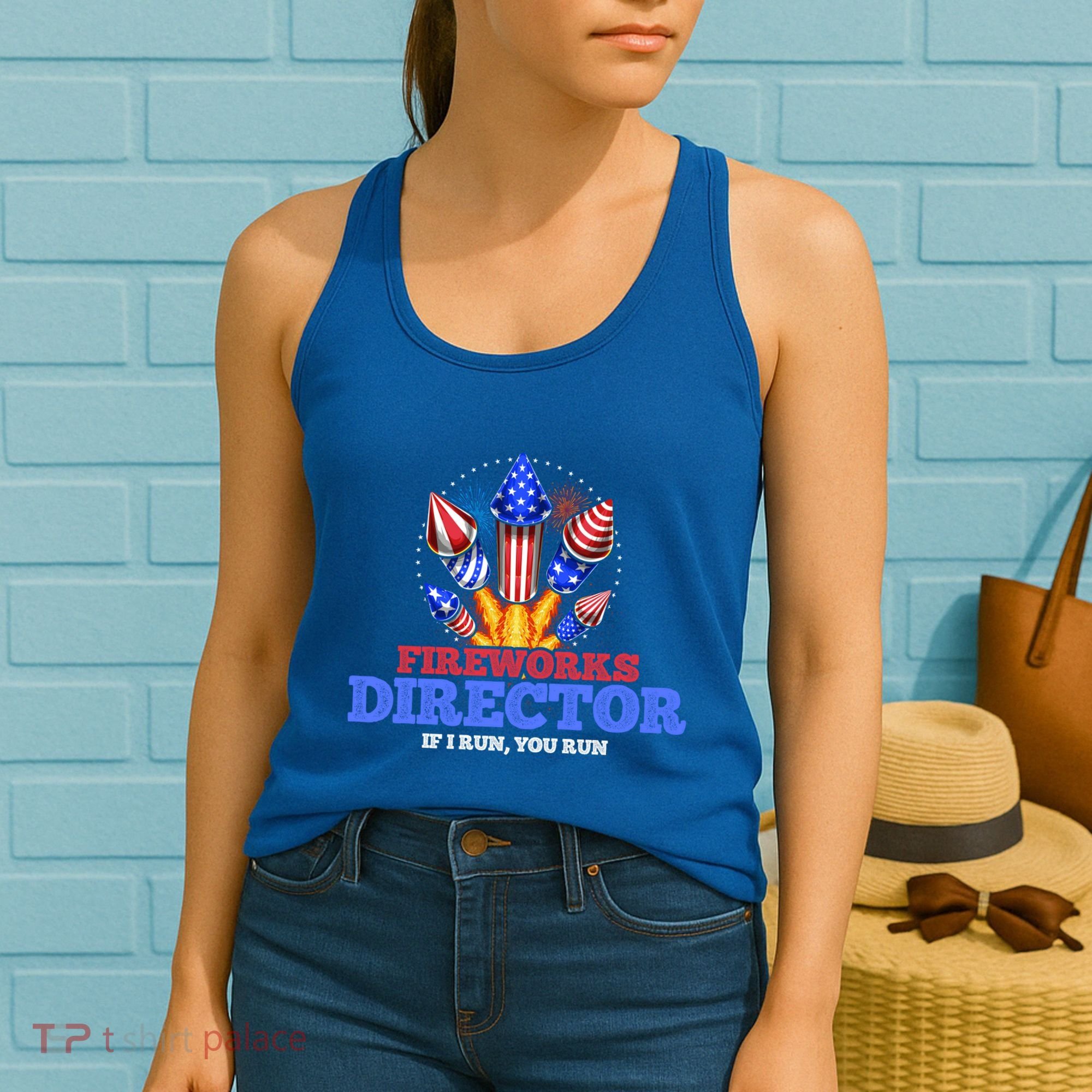 Fireworks Director 4th Of July Pyrotechnician Gift Women's Tank Top