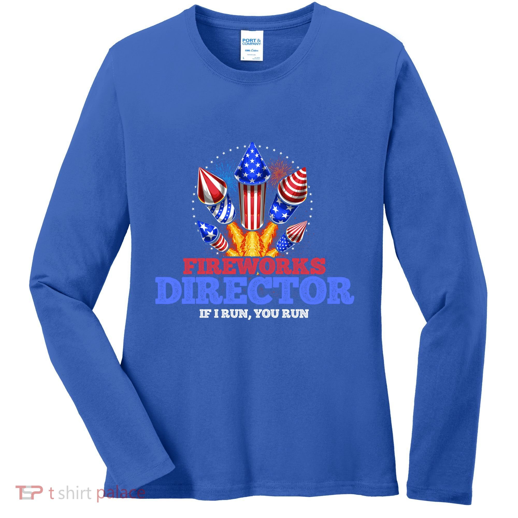 Fireworks Director 4th Of July Pyrotechnician Gift Women's Long Sleeve Shirt