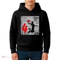 Funny Distressed 4 Year Old 4th Basketball Birthday Slam Dunk Kids Hoodie thumb 4