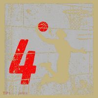 Funny Distressed 4 Year Old 4th Basketball Birthday Slam Dunk Kids T-Shirt thumb 2