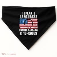 Funny Dispatcher 911 Emergency Operator Thin Yellow Line USA-Made Doggie Bandana thumb 0