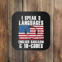 Funny Dispatcher 911 Emergency Operator Thin Yellow Line Coaster thumb 0