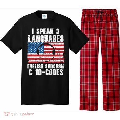 Funny Dispatcher 911 Emergency Operator Thin Yellow Line Pajama Set