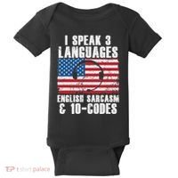 Funny Dispatcher 911 Emergency Operator Thin Yellow Line Baby Bodysuit thumb 0