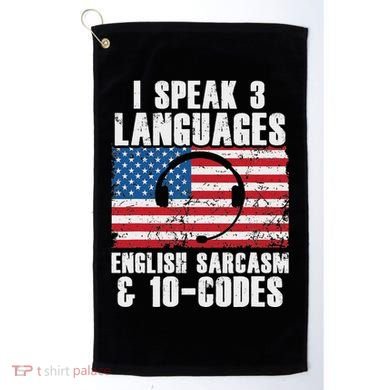 Funny Dispatcher 911 Emergency Operator Thin Yellow Line Golf Towel