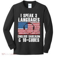 Funny Dispatcher 911 Emergency Operator Thin Yellow Line Kids Long Sleeve Shirt thumb 0