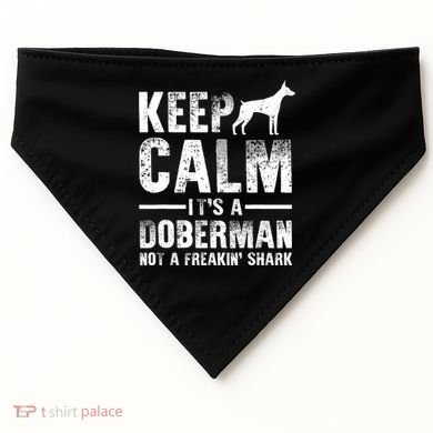 Funny Doberman Art Doberman Pinscher Dog Walker USA-Made Doggie Bandana