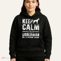 Funny Doberman Art Doberman Pinscher Dog Walker Hoodie thumb 5