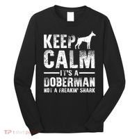 Funny Doberman Art Doberman Pinscher Dog Walker Long Sleeve Shirt thumb 0