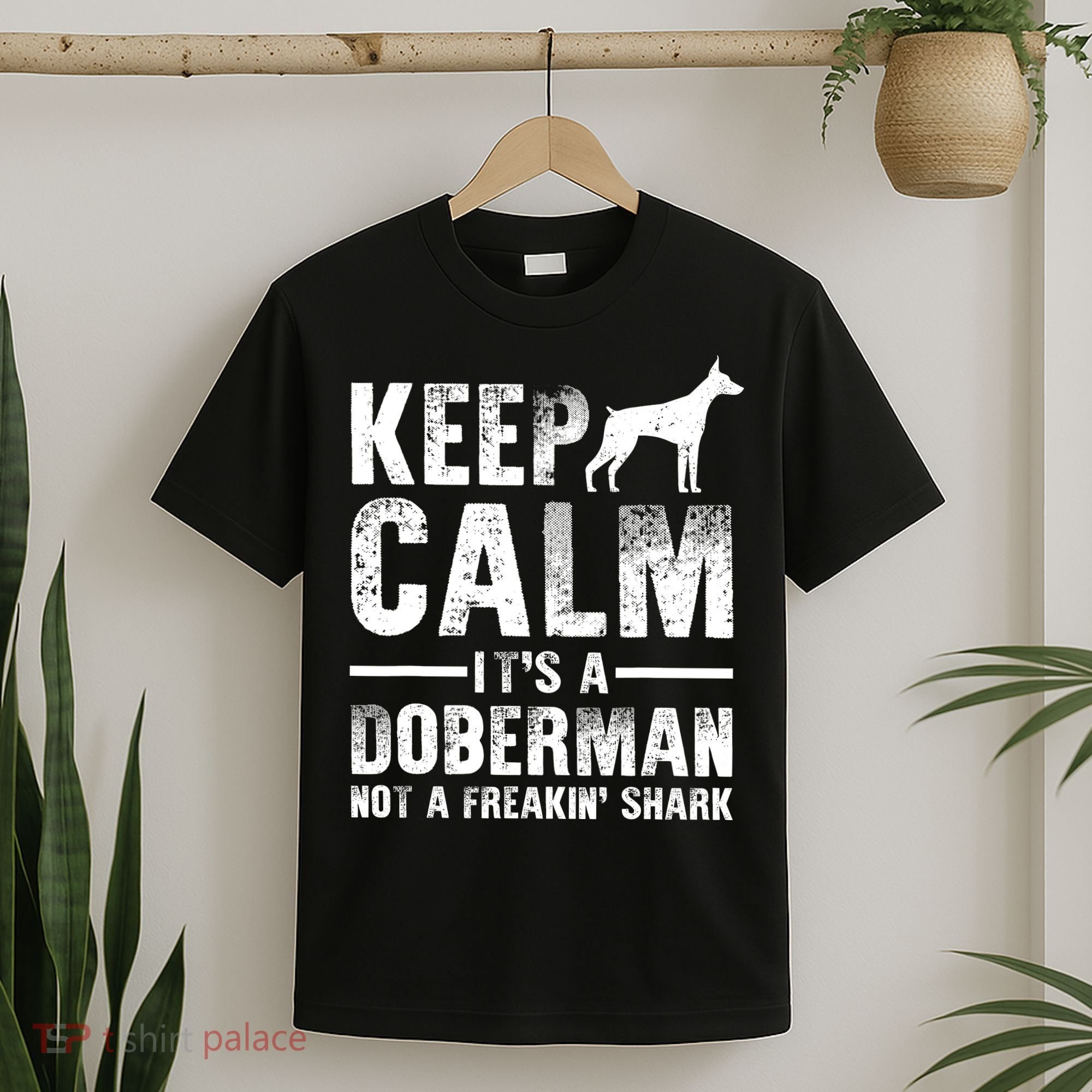 Funny Doberman Art Doberman Pinscher Dog Walker T-Shirt