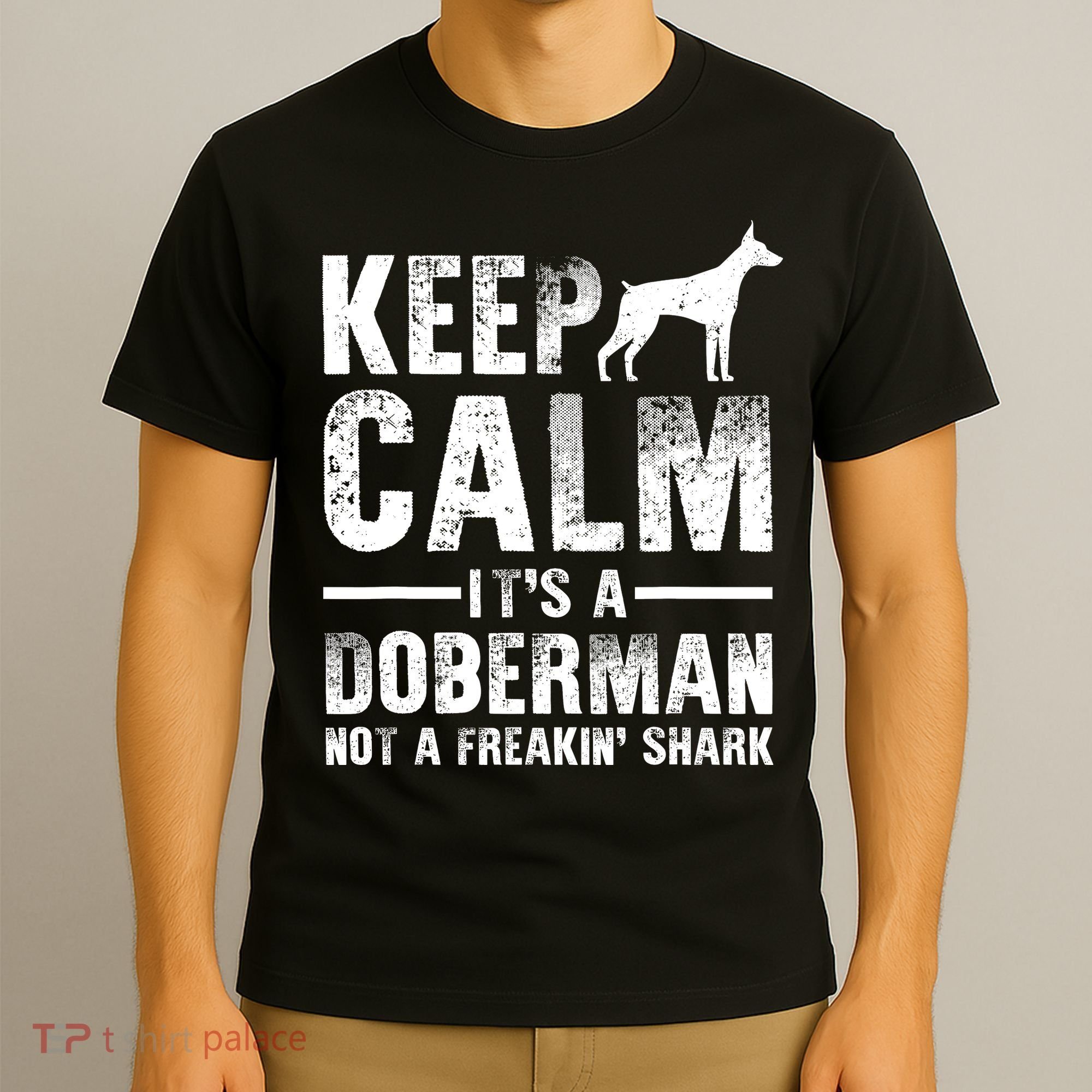 Funny Doberman Art Doberman Pinscher Dog Walker T-Shirt
