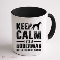 Funny Doberman Art Doberman Pinscher Dog Walker Coffee Mug thumb 1