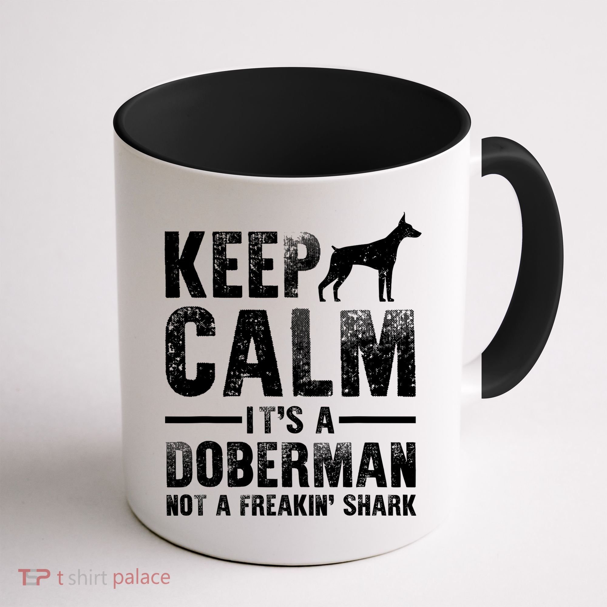 Funny Doberman Art Doberman Pinscher Dog Walker Coffee Mug