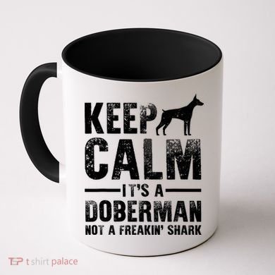 Funny Doberman Art Doberman Pinscher Dog Walker Coffee Mug
