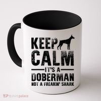 Funny Doberman Art Doberman Pinscher Dog Walker Coffee Mug thumb 0