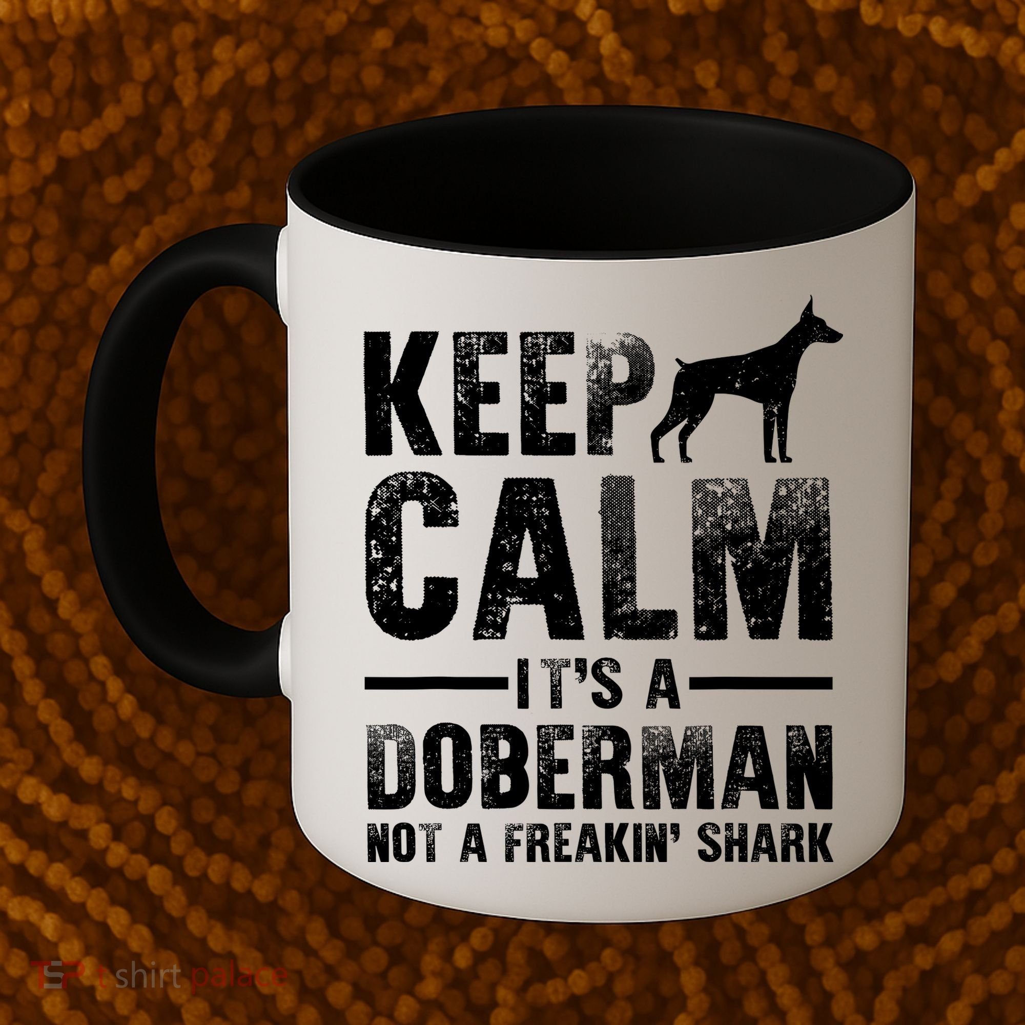 Funny Doberman Art Doberman Pinscher Dog Walker Coffee Mug