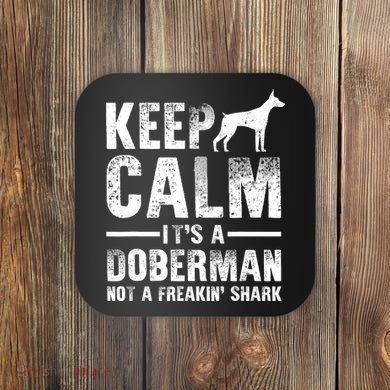 Funny Doberman Art Doberman Pinscher Dog Walker Coaster