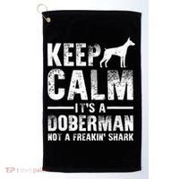 Funny Doberman Art Doberman Pinscher Dog Walker Golf Towel thumb 0