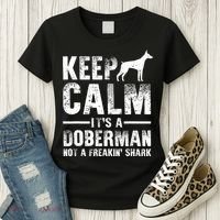 Funny Doberman Art Doberman Pinscher Dog Walker Women's T-Shirt thumb 3